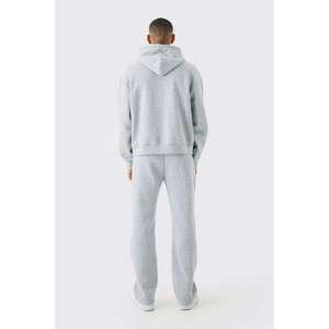 <b>Mens</b> Solid <b>Pink</b> Custom Logo Full Zip Hoodie and Matching <b>Shorts</b> Tracksuit ODM Trackstar OEM Private Label - Product Image 5
