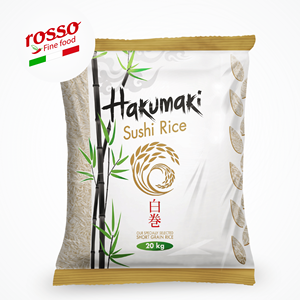 Arroz Blanco Seco de Grano Corto Hakumaki para Sushi, 20 kg, Bolsa de Celofán Tipo Almohada, Alta Calidad, 26 Meses de Duración, Sin GMO - Product Image 1