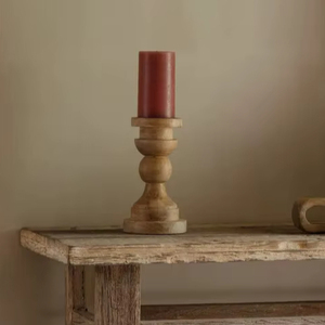 Porte-bougie en bois de mangue, porte-bougie en bois - Product Image 1