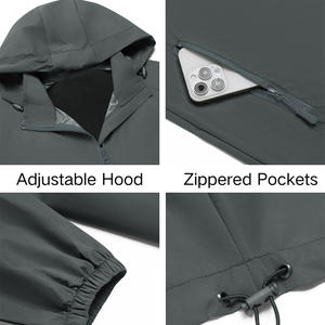 Veste de randonnée imperméable respirante écologique flexible et réglable avec capuche - Product Image 6