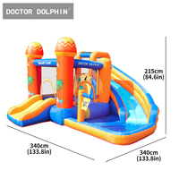 Casa Inflable de Alta Calidad con Tela Oxford 420D 840D, Incluye Soplador, Fácil de Instalar, para Jardín