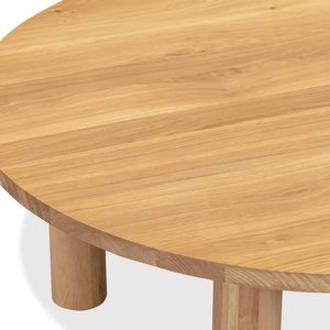 Table basse ronde bon marché en cadre en bois de teck massif de couleur naturelle et matériau de haute qualité pour une utilisation intérieure et extérieure - Product Image 4