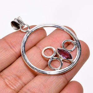 Colgante de Amatista Púrpura Natural, Plata de Ley 925, Colgante Boho Hecho a Mano, Collar con Colgante, Joyería para Regalo de Navidad - Product Image 4