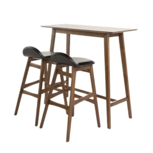 โต๊ะเก้าอี้บาร์สไตล์โมเดิร์นทำด้วยมือเฟอร์นิเจอร์ร้านอาหารจากวัสดุไม้ชวากลางสำหรับรับประทานอาหาร - Product Image 1