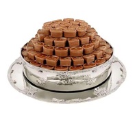 Koninklijke design chocolade dadel snoep schaal met dienblad voor het serveren van gedroogd fruit, snoep, chips en snacks voor kleine feestjes