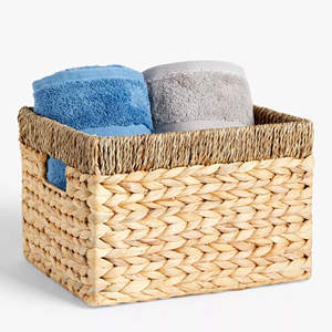 Water Hyacinth <b>Storage</b> Basket <b>with</b> Contrast Trim Handmade <b>Storage</b> Basket Wholesale eco-friendly Made by VgreenArt from Vietnam - Product Image 3