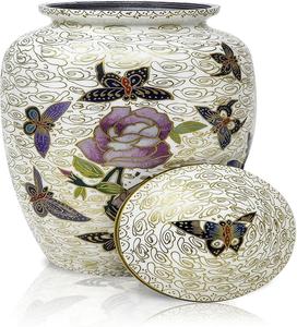 Urna de cremación para adultos grande hecha a mano, jarrón de entierro decorativo para cenizas humanas, funcionalidad de jarrón de suelo - Product Image 1