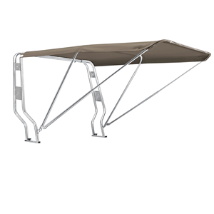 Meilleur roll-bar double tube en acier inoxydable avec capote bimini pour bateau semi-rigide, protection améliorée pour les excursions en bateau - Product Image 1