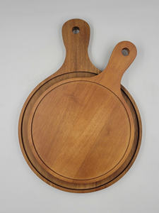 Plateau élégant Huhipro Deluxe en bois d'acacia avec poignée, facile à nettoyer, antidérapant, rectangulaire, pour une présentation alimentaire élégante, fabriqué au Vietnam - Product Image 2