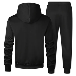 ชุดวอร์ม2ชิ้นผ้าคอตตอนแบบมีฮู้ดสำหรับผู้ชายชุดวิ่งออกกำลังกายผ้าฟลีซธรรมดาสำหรับฤดูใบไม้ร่วงพิมพ์ลายแบบกำหนดเอง - Product Image 6