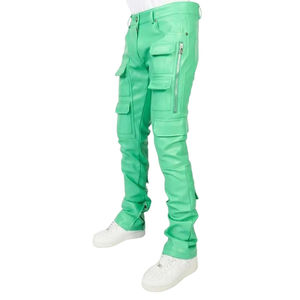 กางเกงหนังแคนวาสสำหรับผู้ชายกางเกงหนังแคนวาสสีและโลโก้ตามสั่ง - Product Image 4