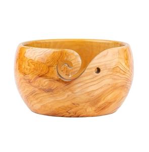 Cuenco de almacenamiento de hilo de madera de haya Premium hecho a mano para tejer ganchillo costura soporte de hilo grande mejor regalo de Navidad - Product Image 3
