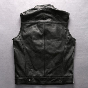 Nouveau gilet de moto décontracté pour hommes/gilet de gilet en cuir de vachette de moto beau et joli gilet - Product Image 5