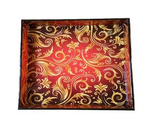 ถาดไม้เสิร์ฟพร้อมพิมพ์ลายเคลือบใหม่ถาดเสิร์ฟชากาแฟอาหารเช้าแบบส่วนตัว - Product Image 5