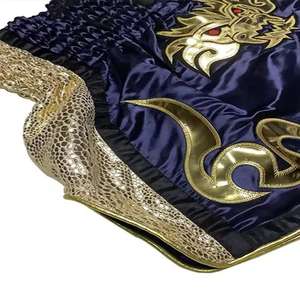 Short de sport décontracté de haute qualité pour hommes 100% polyester taille moyenne coupe ample motif solide vêtements de boxe taille élastique Service OEM - Product Image 2