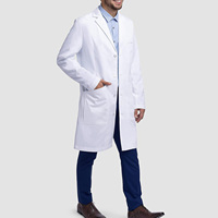 Meilleure blouse de laboratoire en coton respirant personnalisée pour les étudiants en médecine dentaire et les médecins uniformes d'hôpital de grande taille blouses de laboratoire blanchâtres
