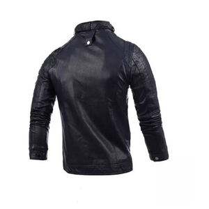 Vente chaude nouveaux hommes en peau de mouton véritable veste en cuir Slim Fit Biker moto veste tenue décontracté Bomber veste d'hiver - Product Image 3