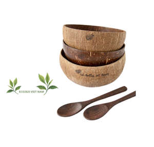 ชามมะพร้าวปั่นแบบมีโลโก้ในเวียดนามชามกะลามะพร้าวและช้อน - Product Image 2