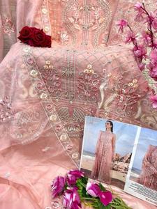 ชุดสلوار คามีซ ผ้าออร์แกนซ่าหนักสไตล์อินเดียและปากีสถาน พร้อมงานปัก สำหรับผู้หญิง ชุดมุสลิมแบบหนักและคุर्ติ - Product Image 2