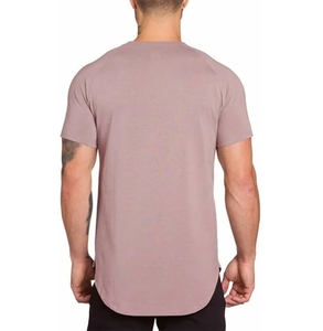 T-shirts à manches courtes pour hommes, col rond, coupe régulière, couleur unie, respirants, personnalisables, 100% coton - Product Image 1