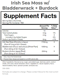 Gommes de mousse de mer irlandaise avec étiquette personnalisée pour adultes Dosage antioxydant efficace Burdock Bladderwrack Suppléments à base de plantes Gummy Candy - Product Image 2