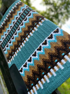 Western Show Horse Saddle Blanket Diseño de Nueva Zelanda Manta de sillín de lana hecha a mano Top Wool Saddle Pad Size - Product Image 5
