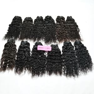 Machine double trame 100% tissage pas cher faisceau indien naturel femmes couleur noir cuticule aligné en gros vague profonde cheveux humains - Product Image 5