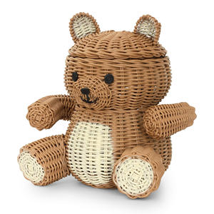 Accesorios para productos de bebé, cestas de mimbre sostenibles, cestas con forma de animales, contenedores de almacenamiento para niños - Product Image 3