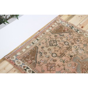 Tapis turc vintage, tapis de 3,3 x 5,6 pieds, tapis en laine géométrique bronze - Product Image 5