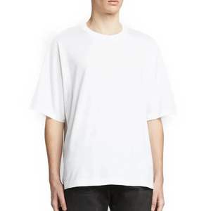 Verano Vintage manga corta moda pantalla impresa O cuello camisetas para hombres 100% algodón de gran tamaño ajuste suelto - Product Image 6