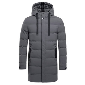 Abrigo acolchado de invierno de alta calidad, servicio OEM transpirable, Chaqueta larga de invierno de Color gris, impermeable de talla grande - Product Image 1