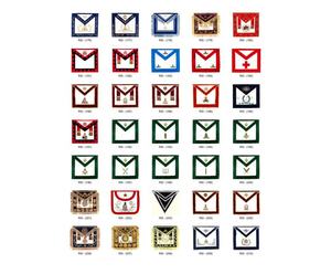 Hecho a mano de alta calidad Masonic Regalia Grand Lodge delantales y collares de cadena bordado Logotipo de Color personalizado para ocasiones de Ramadán - Product Image 4