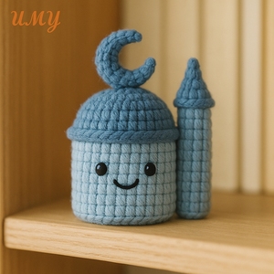 Religieus Ramadan Islamitisch Speelgoed Eid Cadeaus Gehaakt Op Maat Gemaakt Pop Islamitisch Speelgoed Moskee Koepel Decoratie Ramadan Decoratie voor Kinderen - Product Image 3