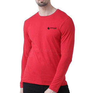 Camisetas de manga larga para hombre superventas 100% algodón de punto transpirable de secado rápido - Product Image 1