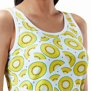 Camiseta sin mangas estampada para mujer, sublimación, transpirable, deportiva, sin mangas, de punto, para fitness y running, longitud regular 2026 - Product Image 5
