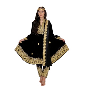 Fashionable Modern Handmade Women's Afghani Kuchi Embroidered Velvet Frock Suit 2025 Traditional <b>Wedding</b> Party Wear Vintage - Product Image 1