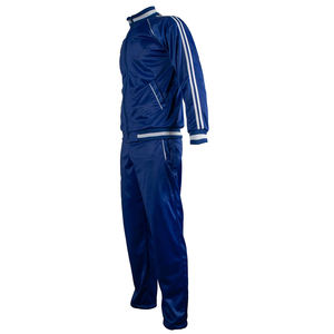 Survêtement de football décontracté pour homme à manches longues, couleur bleu marine, fermeture éclair intégrale, léger, respirant, vêtements de sport d'hiver, entraînement - Product Image 4