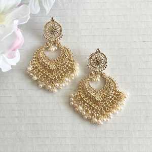 ชุดสร้อยคอไข่มุกชุบด้วยเพทายสเตนเลสทั้งชิ้นสำหรับงานแต่งงาน - Product Image 2