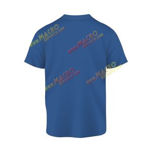T-shirt en coton 100% bleu marine à col rond, confortable, longueur régulière, élégant, manches courtes, logo personnalisé imprimé, vente en gros OEM - Product Image 2