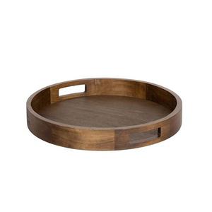 Juego de bandejas para servir alimentos de madera y latón de dos bandejas para servir dulces de forma cuadrada para bodas y eventos - Product Image 2