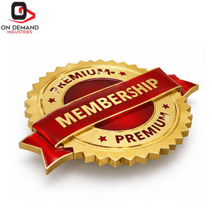 Custom Steel Membership <b>Badges</b> Premium <b>Gold</b> Finish Eco-Friendly Personalized Logo Professional Design for Clubs Organizations - Product Image 2