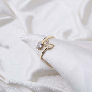 Elegant Romantic Butterfly Design Zirconia Stone Adjustable <b>Ring</b> Turkish Handmade THEIA Brand 925 Sterling Silver Jewelry Party - Product Image 5
