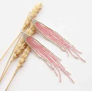 Pendientes bohemios con cuentas, joyería larga de moda para mujer, accesorio elegante para el lóbulo de la oreja, regalo hecho a mano para mujer - Product Image 2