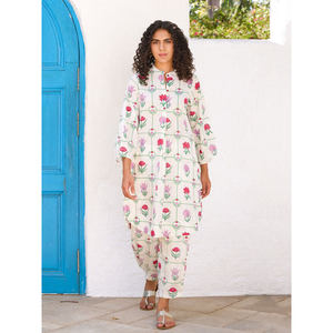 Conjunto de Dos Piezas Floral Bohemio para Mujer, Atuendo de Oficina para Verano - Product Image 6