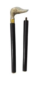 Bastón de madera con mango de pez de latón sólido victoriano antiguo, diseño de cabeza de pez Vintage, andadores únicos - Product Image 4