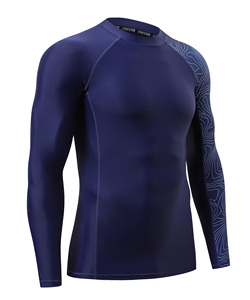 Vente en gros Logo personnalisé Rashguard Chemise de compression à manches longues Quick MMA Grappling Training Rash Guard Surf Sportswear Fournisseur - Product Image 2