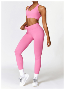 2024 personnalisé mince Nylon Fitness sport entraînement serré Yoga pantalon taille haute sans couture Scrunch Sexy Gym Leggings pour les femmes - Product Image 5
