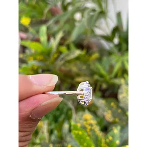 925 Silver Natural Aquamarine <b>Ring</b> with Marquise Cut Rhodium Plated Gemstone Men's Engagement <b>Ring</b> - Product Image 3