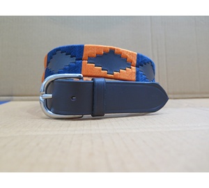 เข็มขัดหนังแท้แบบเต็มผืนประดับลูกปัด ทำมือ  ผู้ผลิตเข็มขัดแฟชั่น - Product Image 3