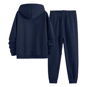 Conjuntos de Sudadera con Capucha y Pantalones Deportivos de Felpa de Algodón Personalizados para Hombre, Ropa Deportiva al por Mayor OEM, Etiqueta Privada, Traje de Entrenamiento de Invierno - Product Image 4